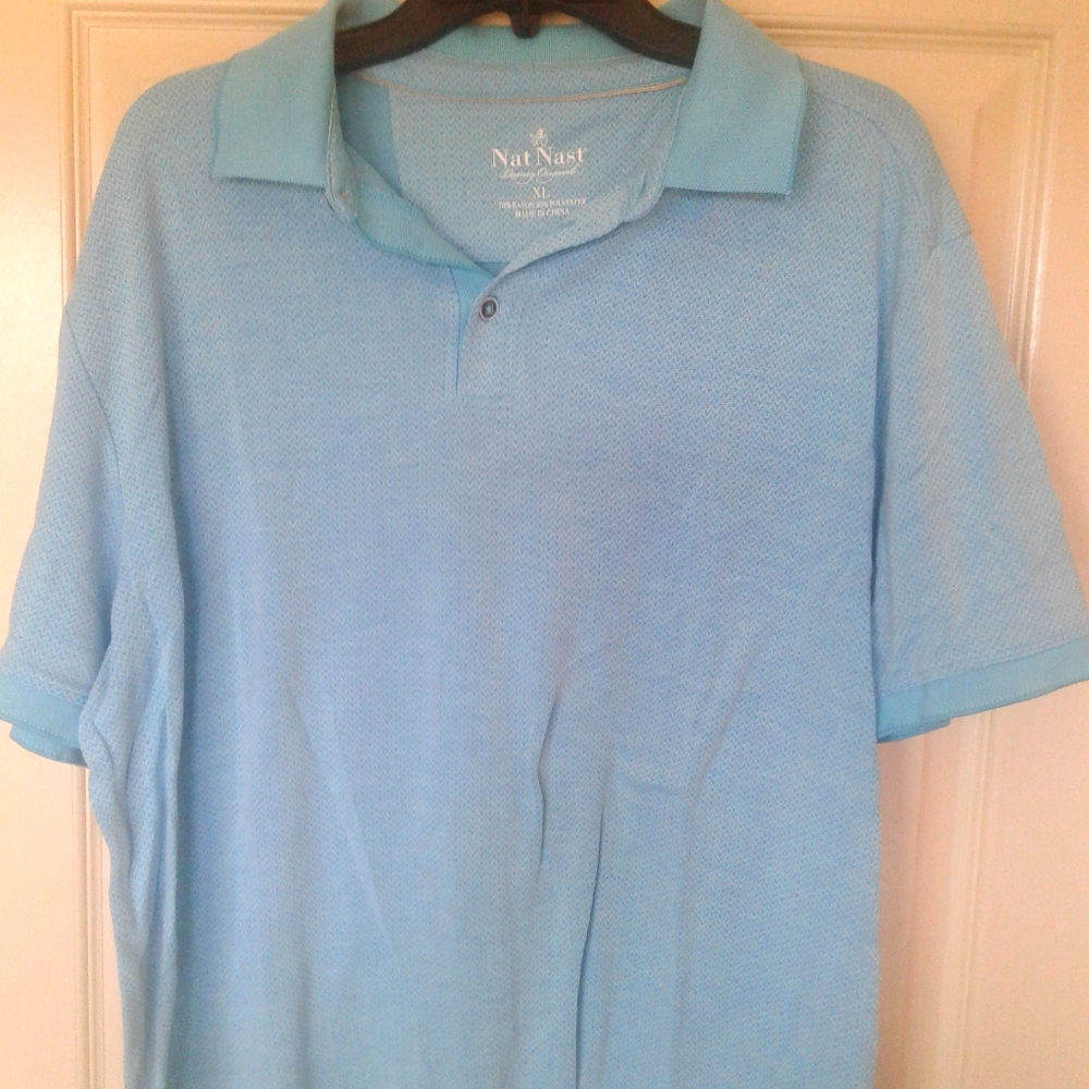 Nat Nast golf polo mens XL blue green